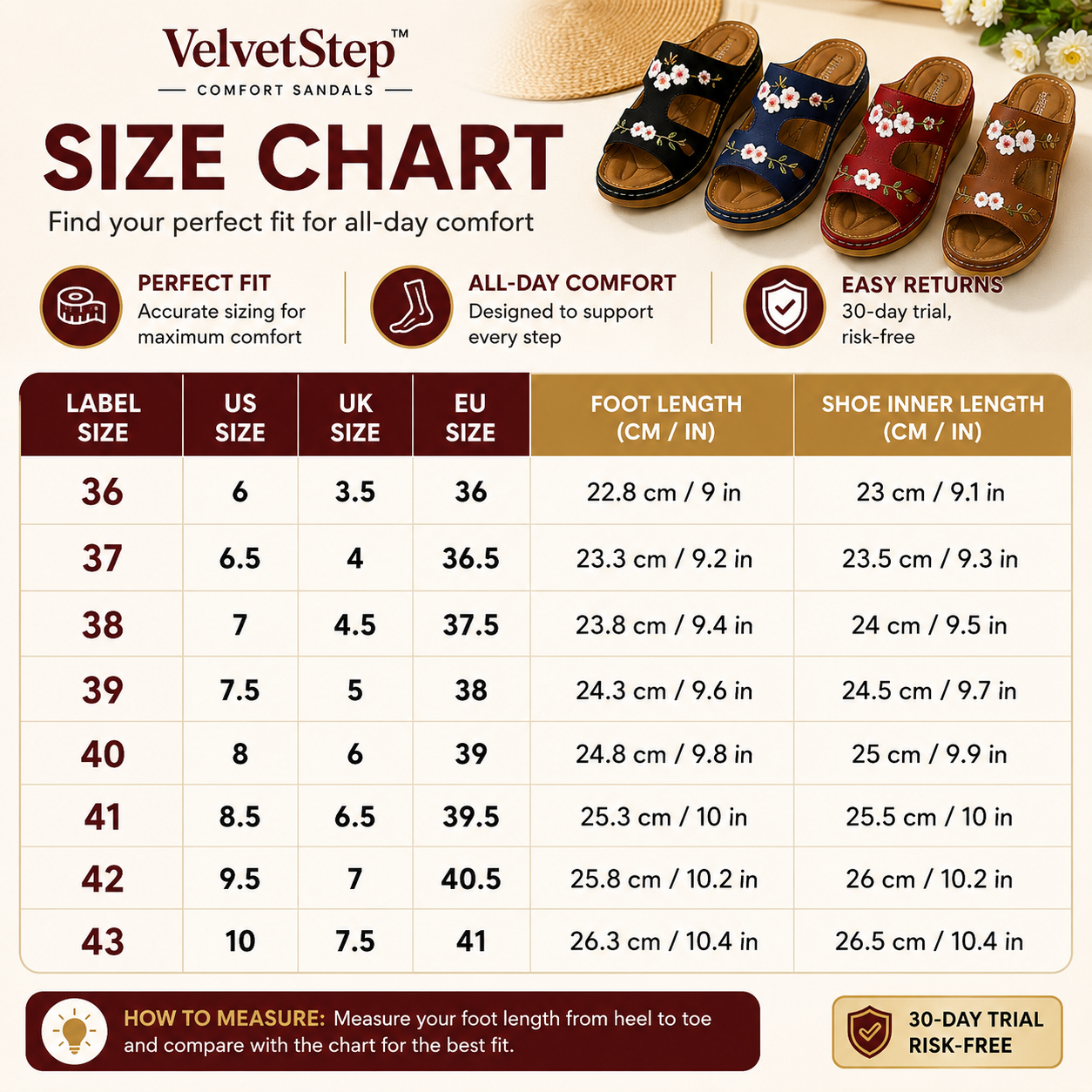 VelvetStep™ Comfort Sandals