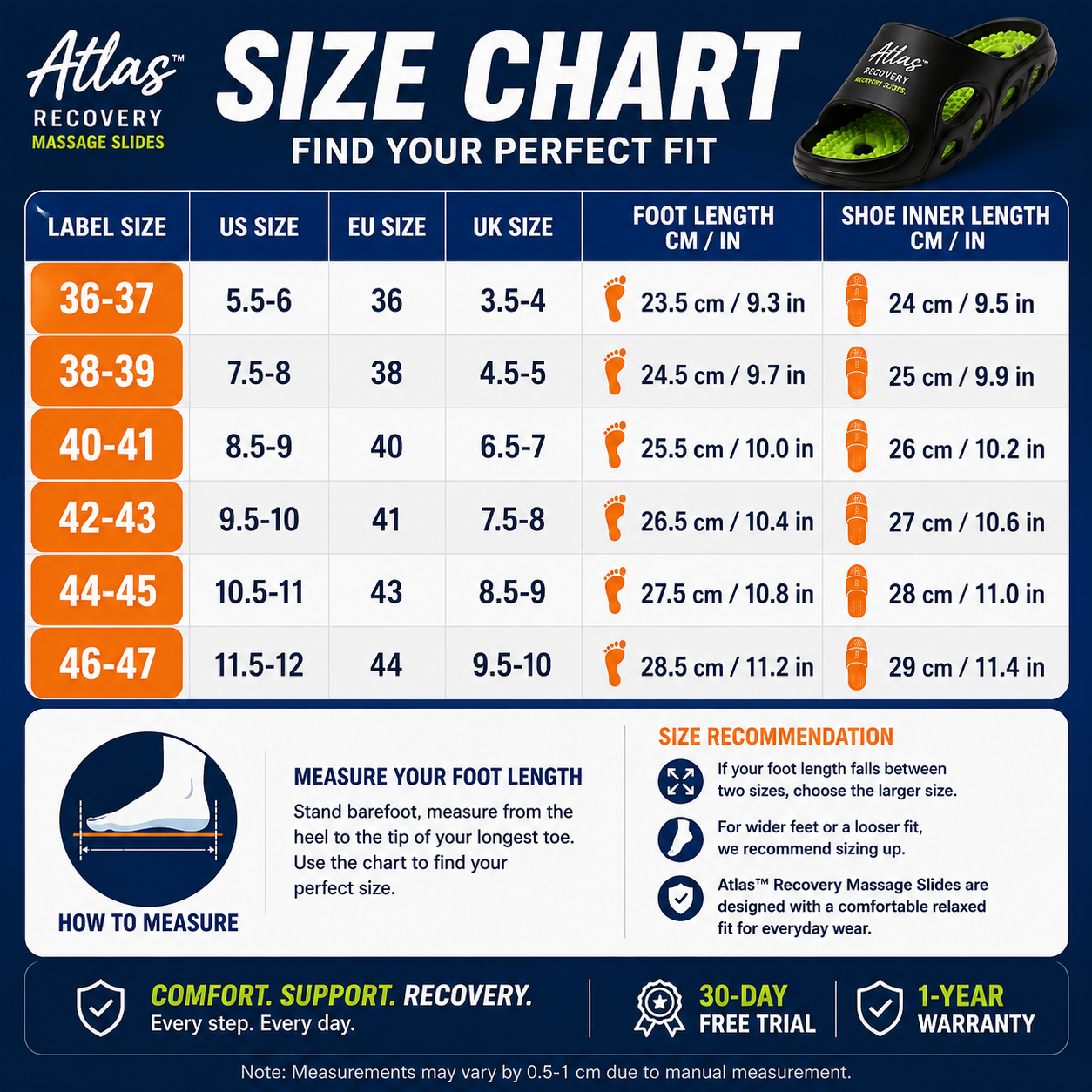 Atlas™ Recovery Massage Slides