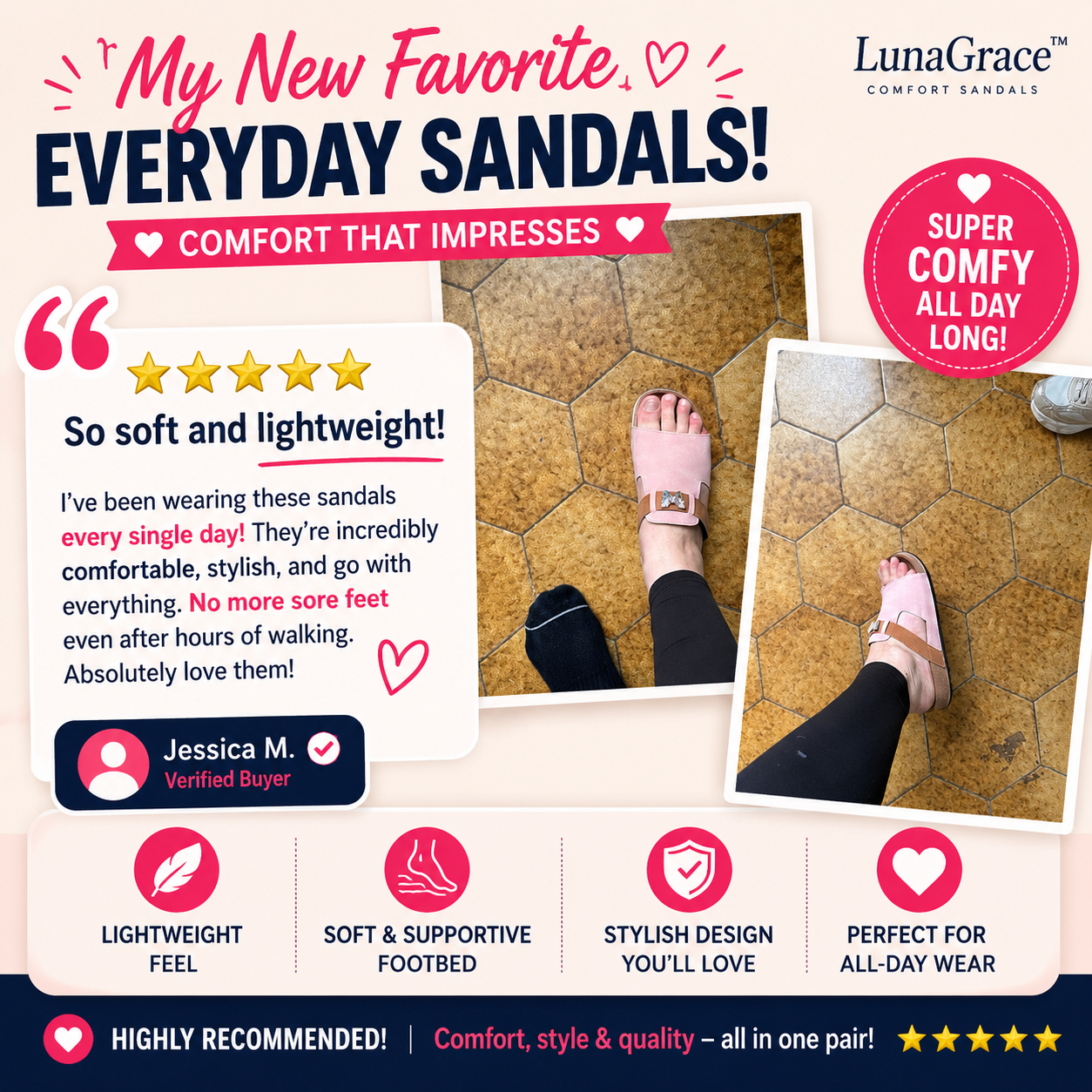 LunaGrace™ Comfort Sandals