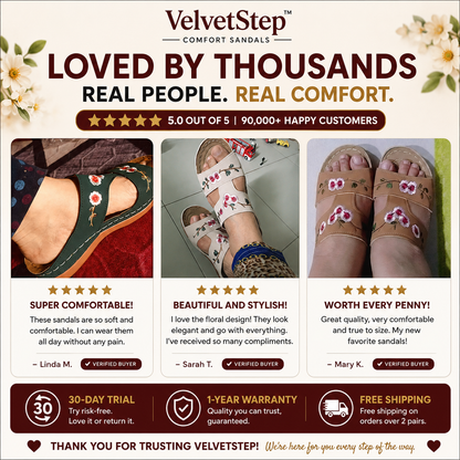 VelvetStep™ Comfort Sandals
