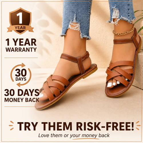 Elara™ Cross Strap Comfort Sandals.