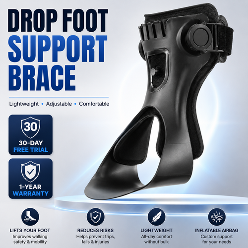 Drop Foot Support AFO Brace with Inflatable Airbag