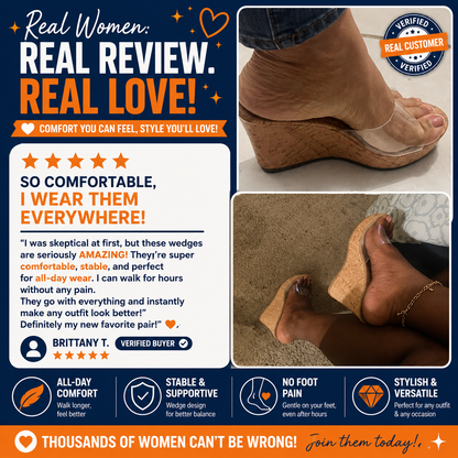 CELINA™ Clear Wedge Sandals