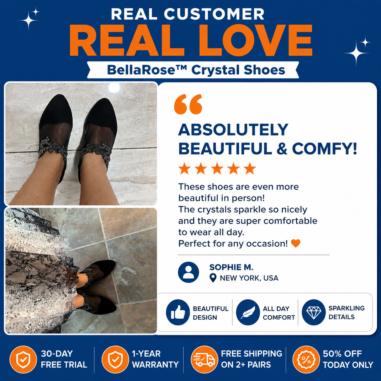 BellaRose™ Crystal Shoes