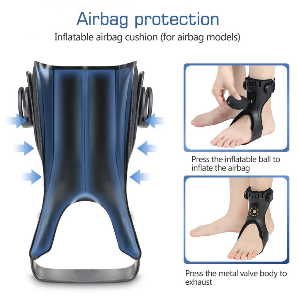Drop Foot Support AFO Brace with Inflatable Airbag