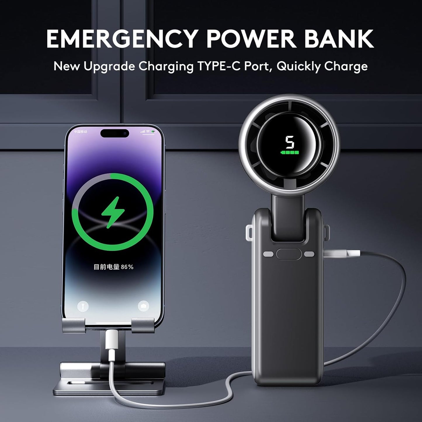 NVB™ Handheld Fan Rechargeable Mini