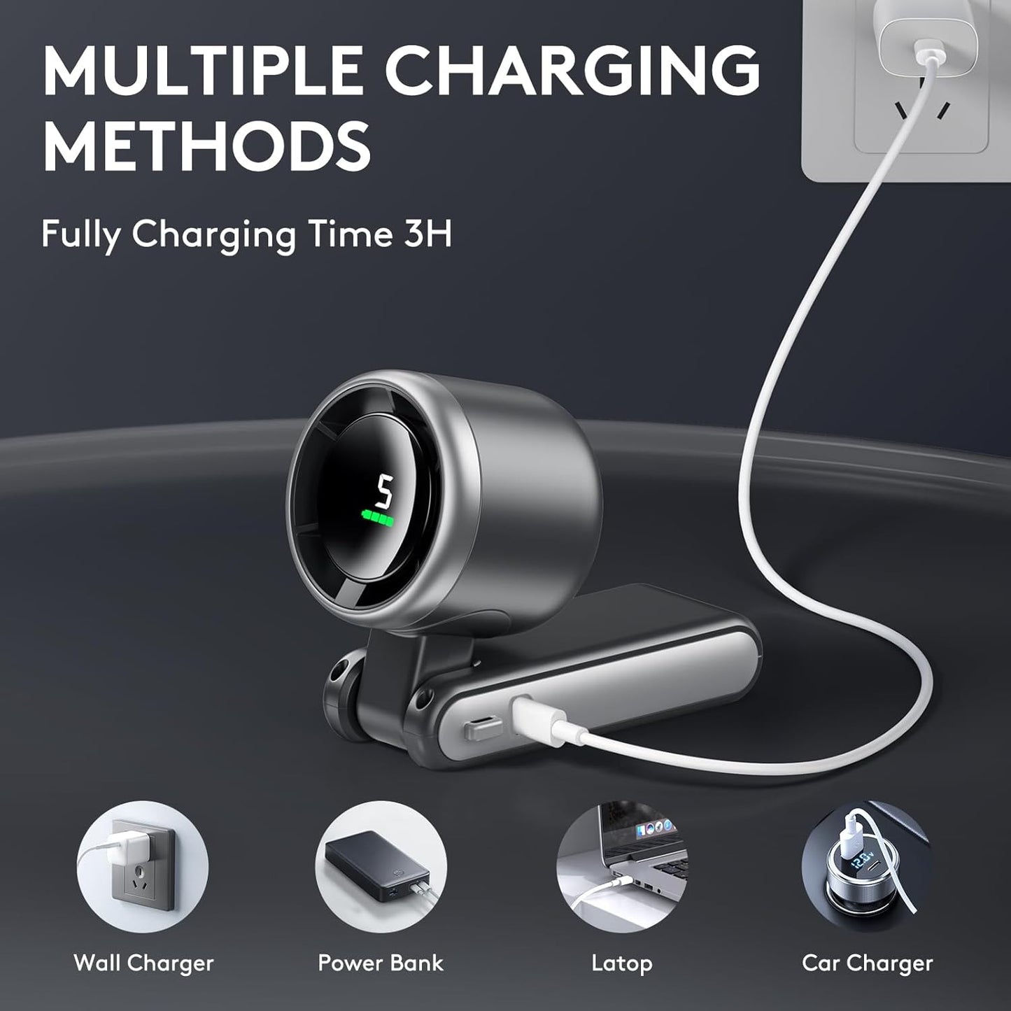 NVB™ Handheld Fan Rechargeable Mini