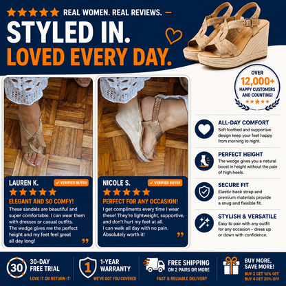 BellaRise™ Orthopedic Wedge Sandals