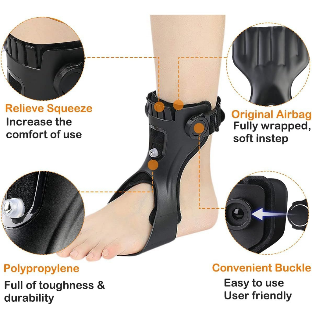 Drop Foot Support AFO Brace with Inflatable Airbag