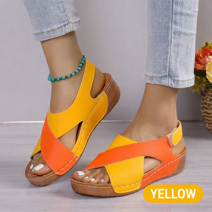 NVB™ Essential Cross Strap Wedge Sandals
