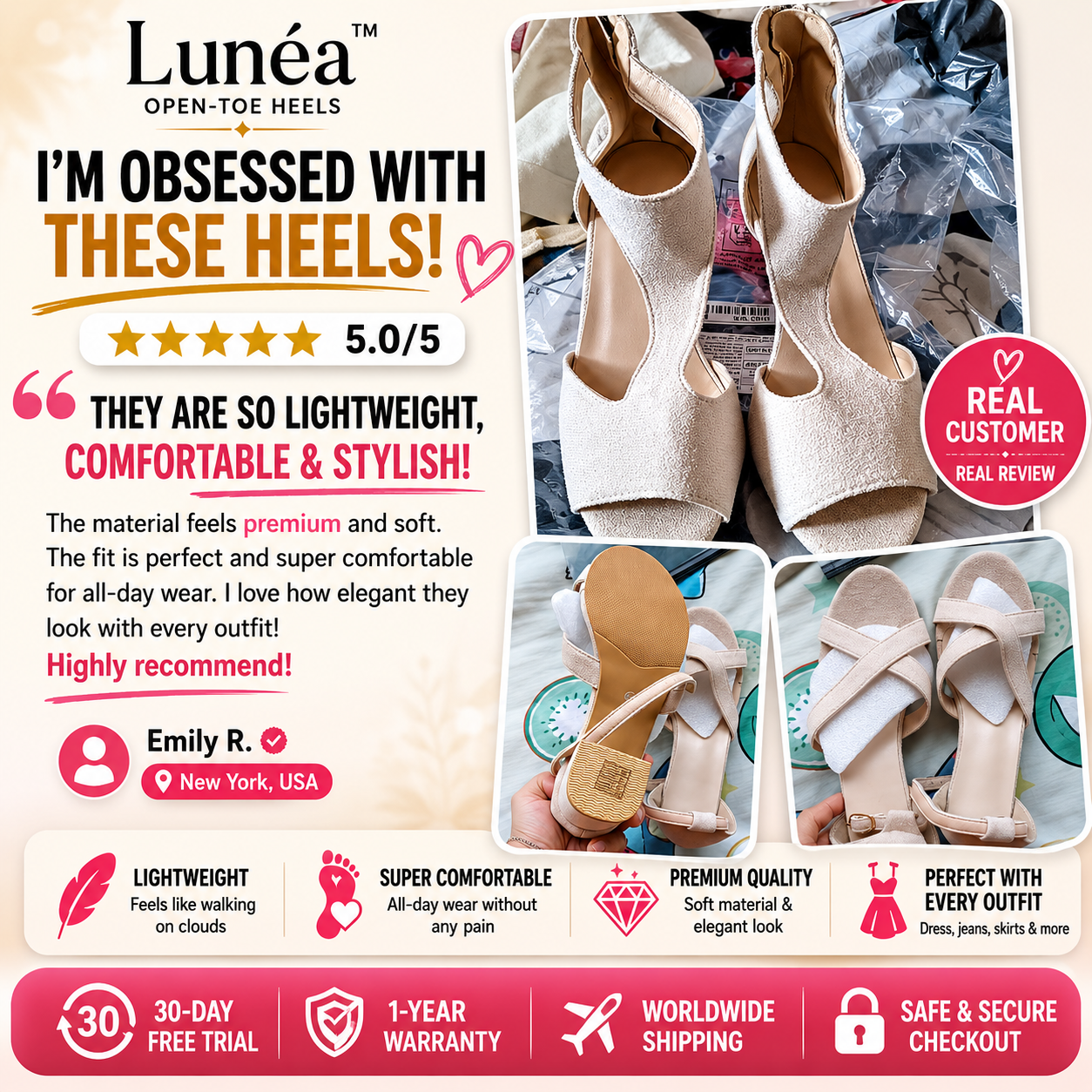 Lunéa™ Open-Toe Heels
