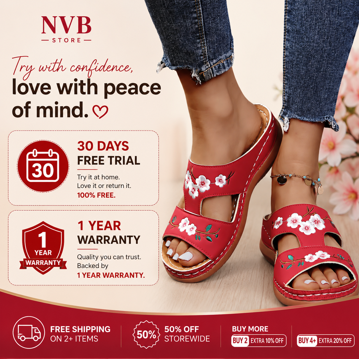 VelvetStep™ Comfort Sandals