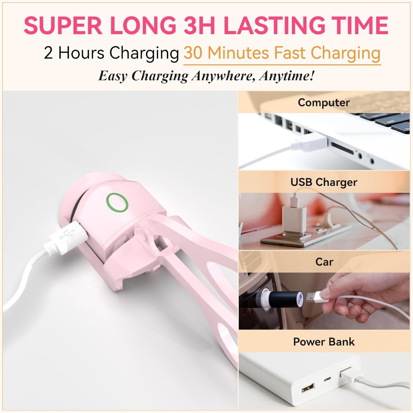 NVB™ Rechargeable Heated Eyelash Curler