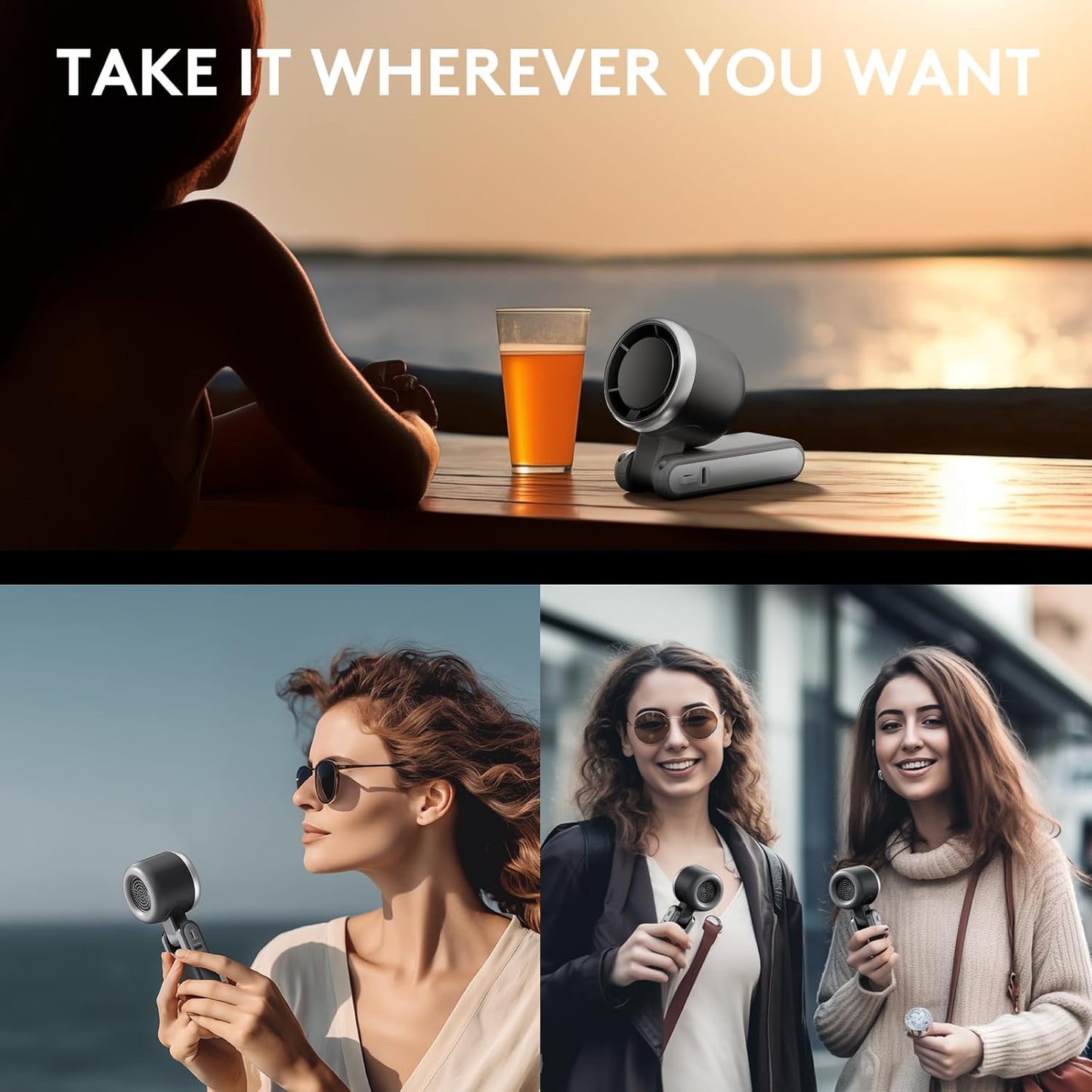 NVB™ Handheld Fan Rechargeable Mini