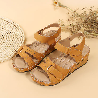 Large Size Peep Toe Roman Sandals for Women