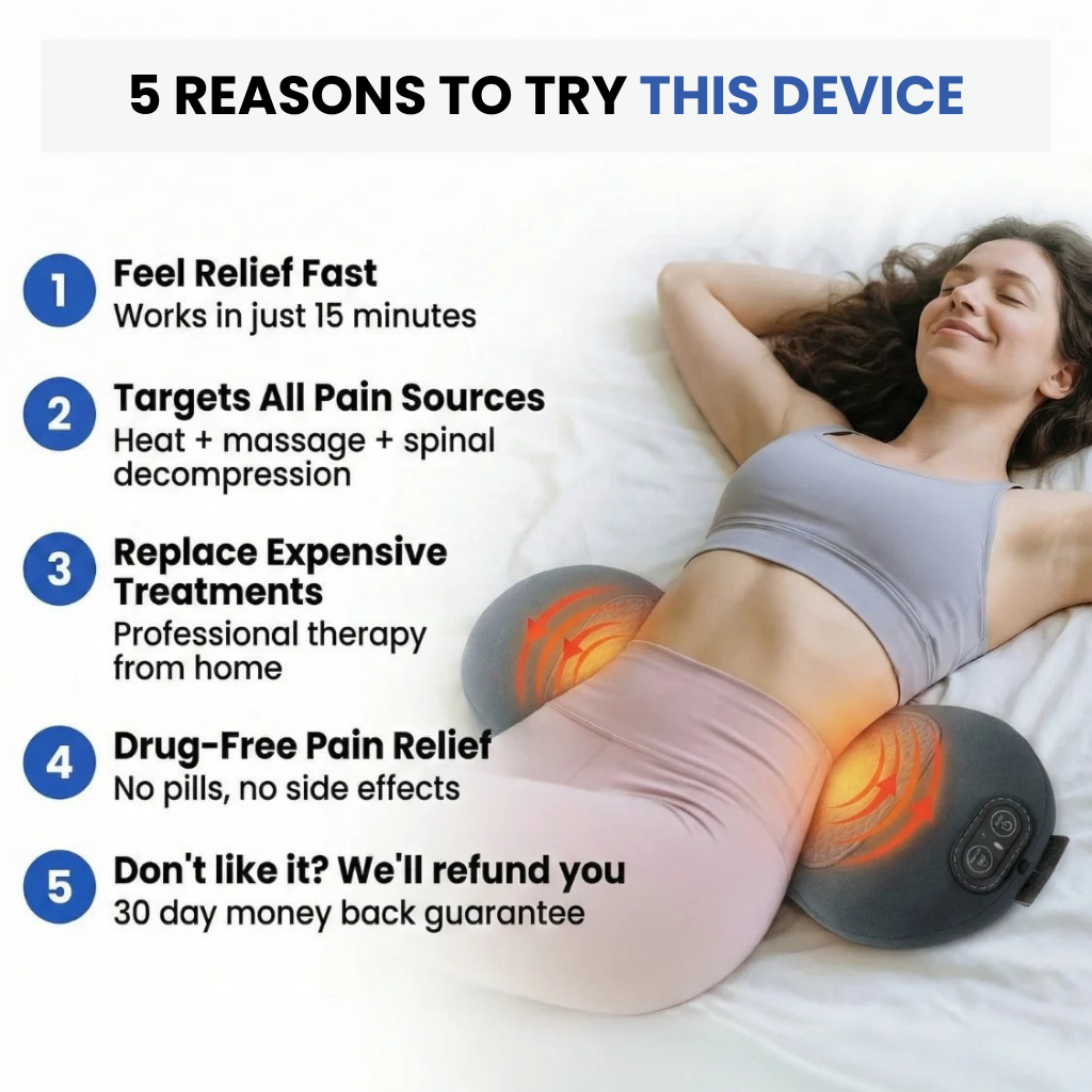 Triple Fusion Massager for Back Pain Relief