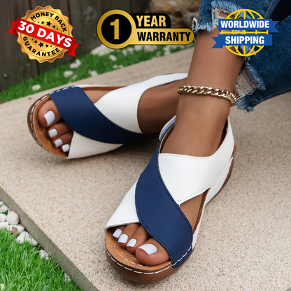 NVB™ Essential Cross Strap Wedge Sandals