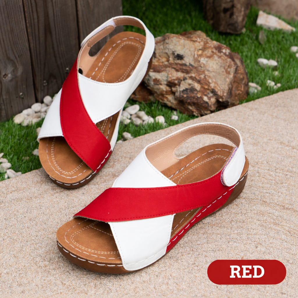 NVB™ Essential Cross Strap Wedge Sandals