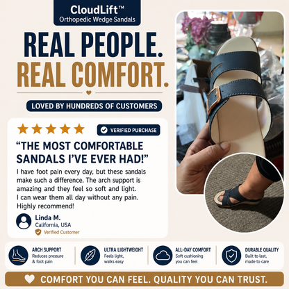 CloudLift™ Orthopedic Wedge Sandals