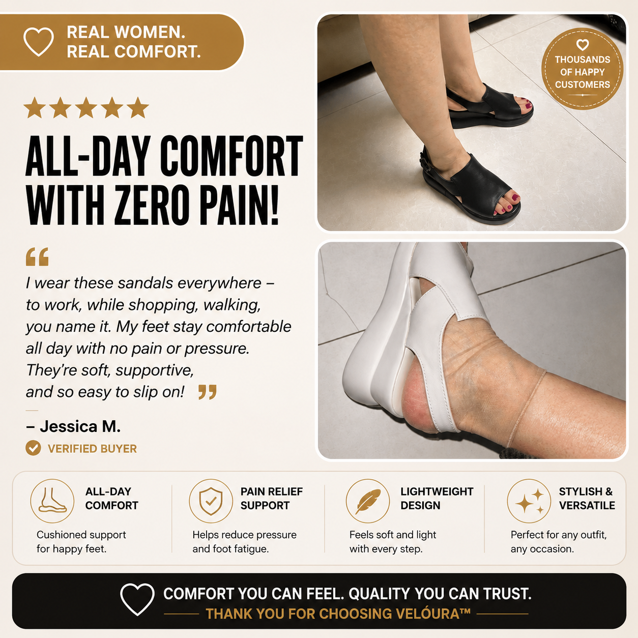 Veloura™ Orthopedic Comfort Sandals
