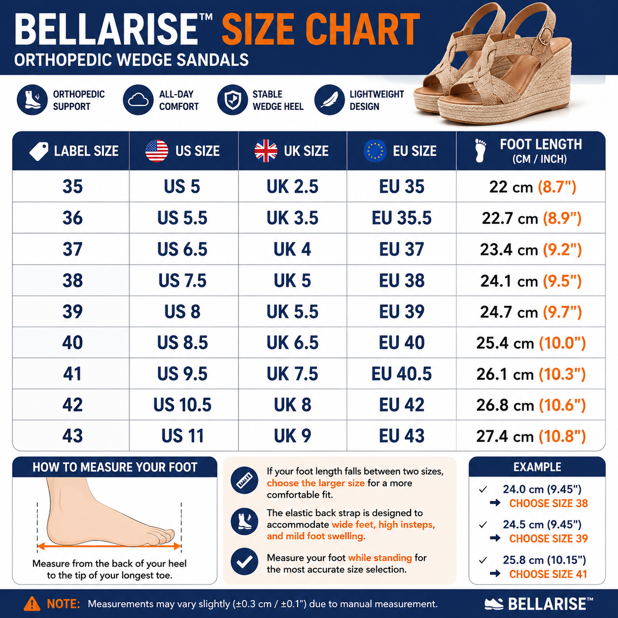 BellaRise™ Orthopedic Wedge Sandals