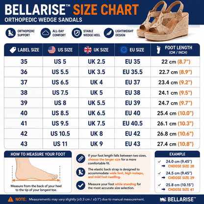 BellaRise™ Orthopedic Wedge Sandals