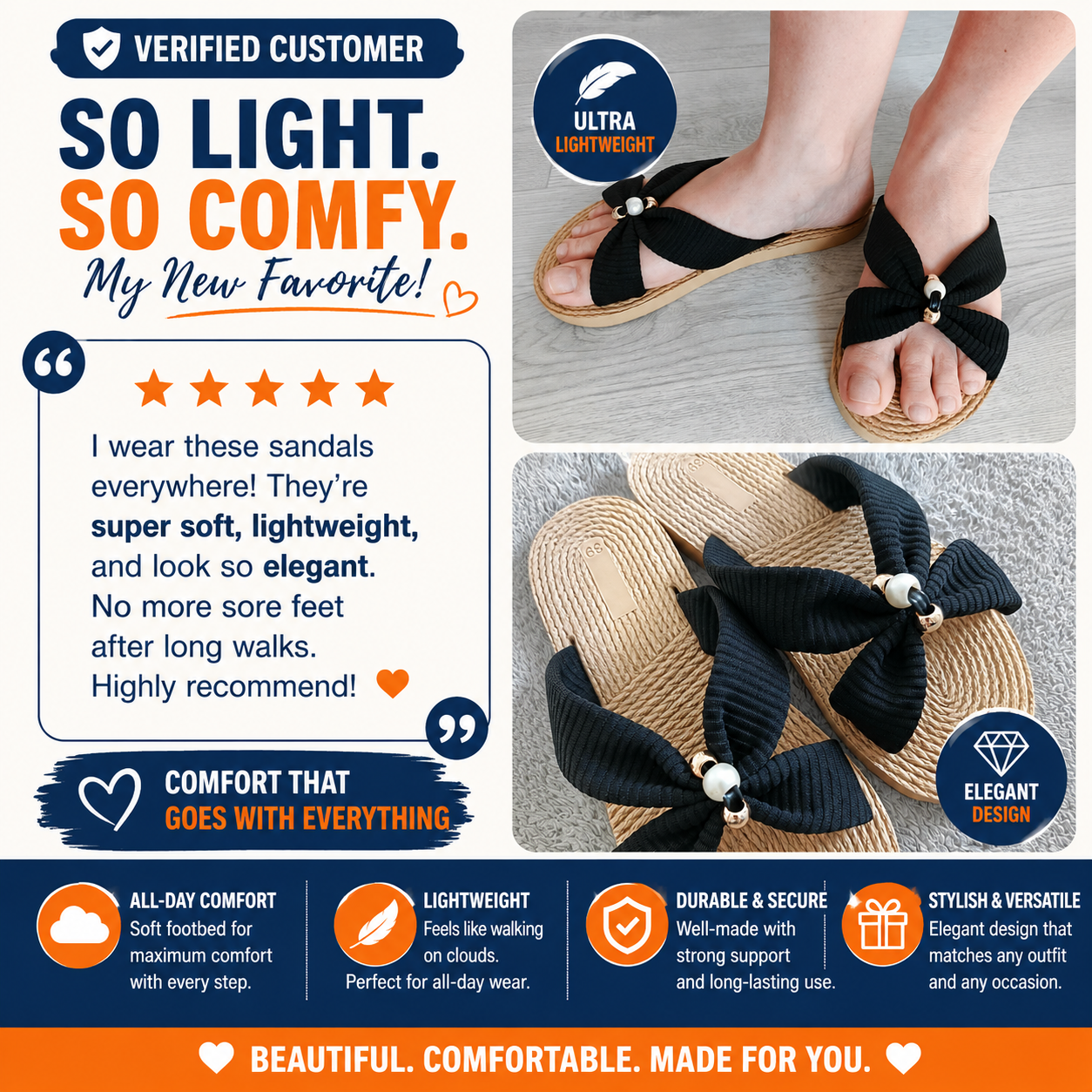 BELLAIRE™ Pearl Bow Sandals
