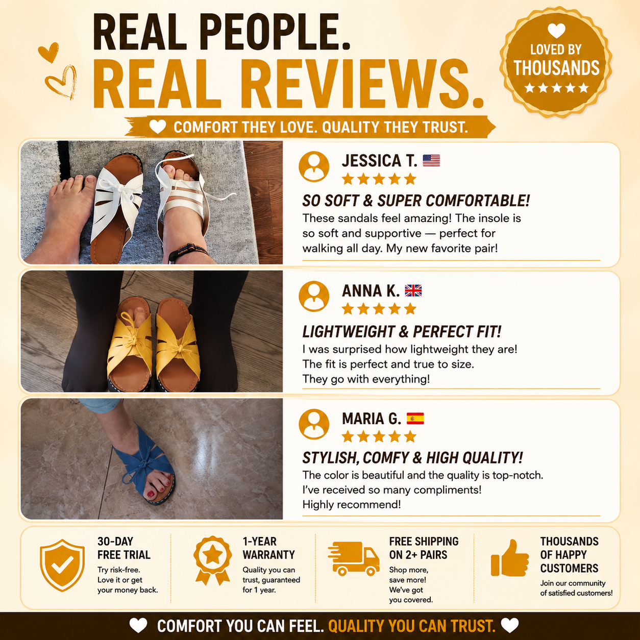 LunaBow™ Comfort Sandals
