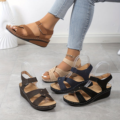 Orthopedic Wedge Sandals – All-Day Comfort, Arch Support & Adjustable Fit