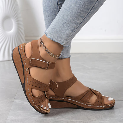 Orthopedic Wedge Sandals – All-Day Comfort, Arch Support & Adjustable Fit